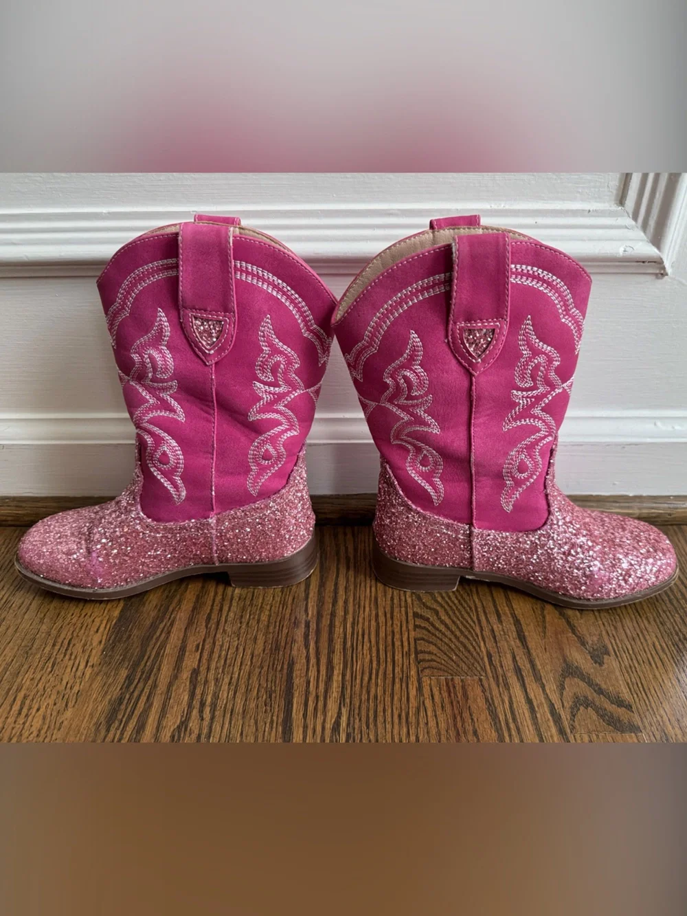 🌸 5/$25 Sale 🌸 Kids Pink Glitter Cowboy Boots